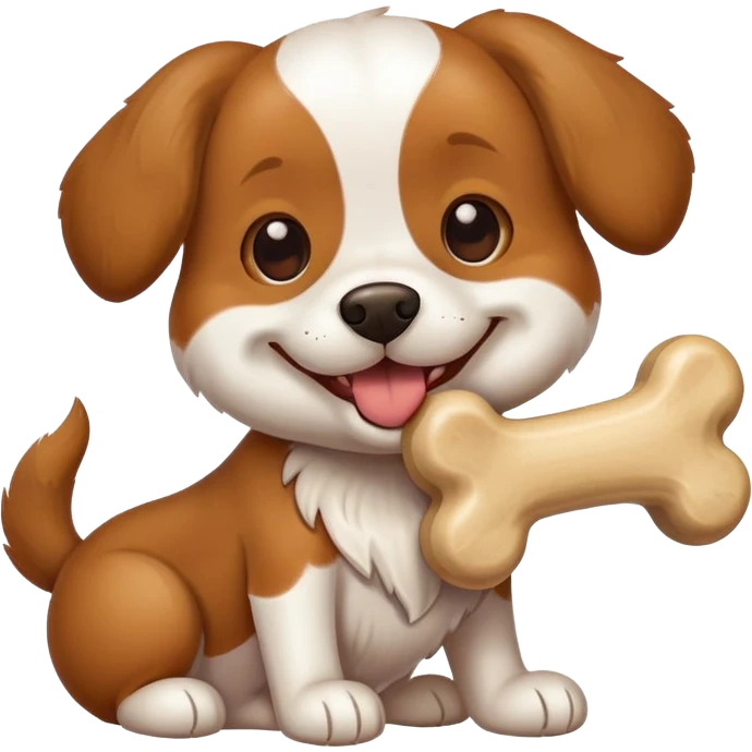 Dog with bone emoji
