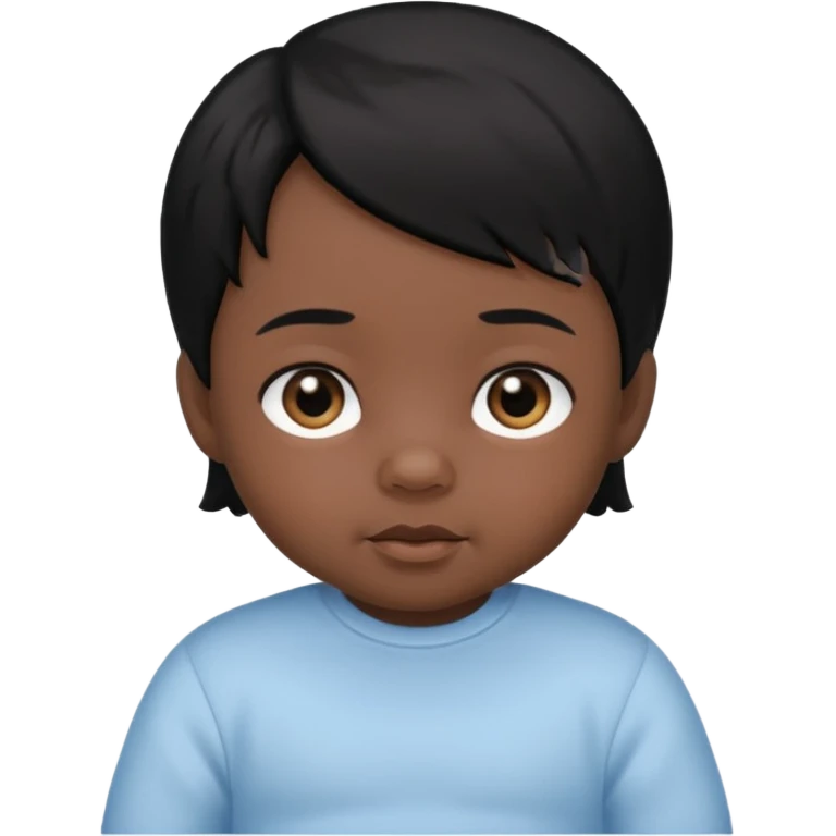 Baby black hair emoji