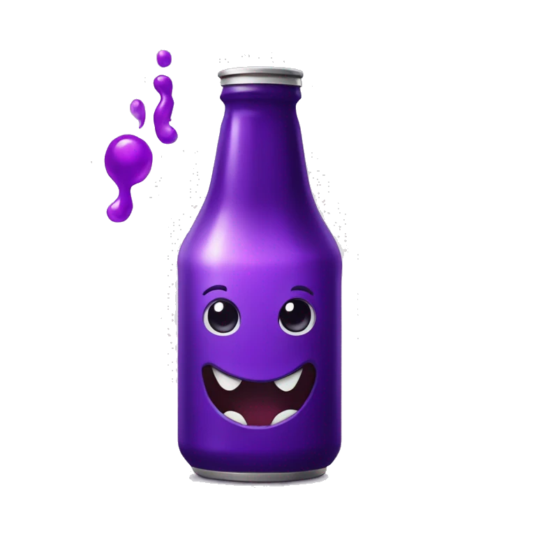 Une canette de monster noire et violette emoji