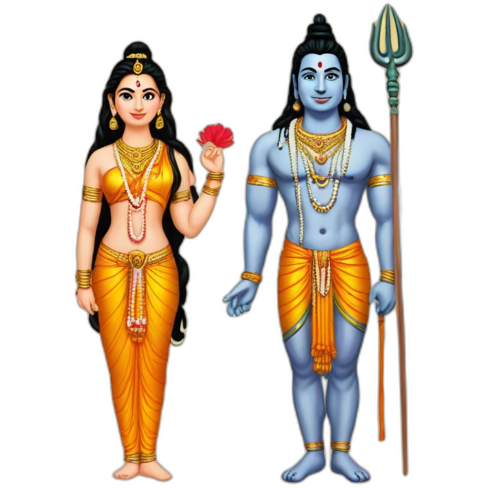 Lord shiva and Parvati ji emoji