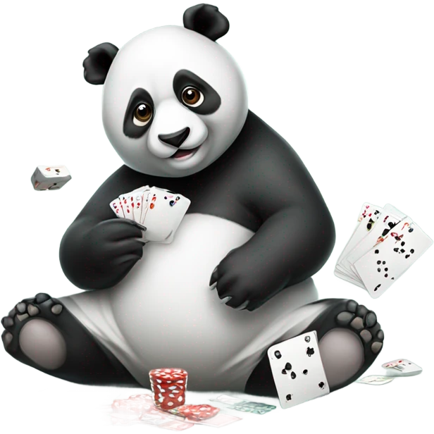 Pandas gambling emoji