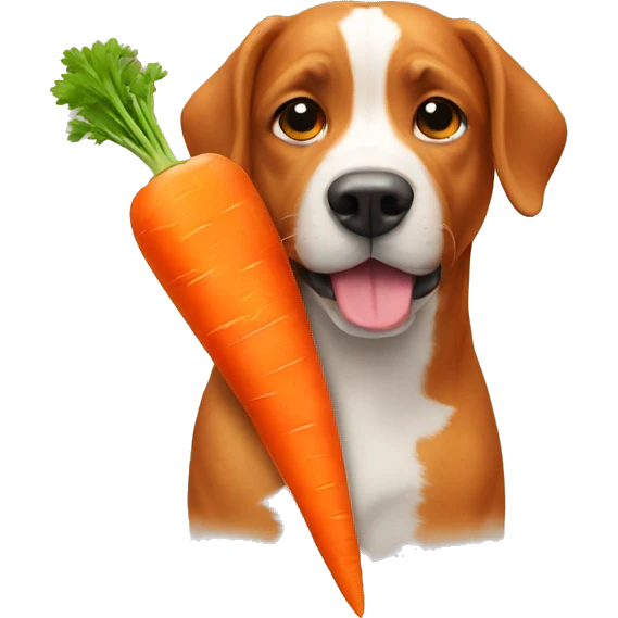 dog carrot emoji