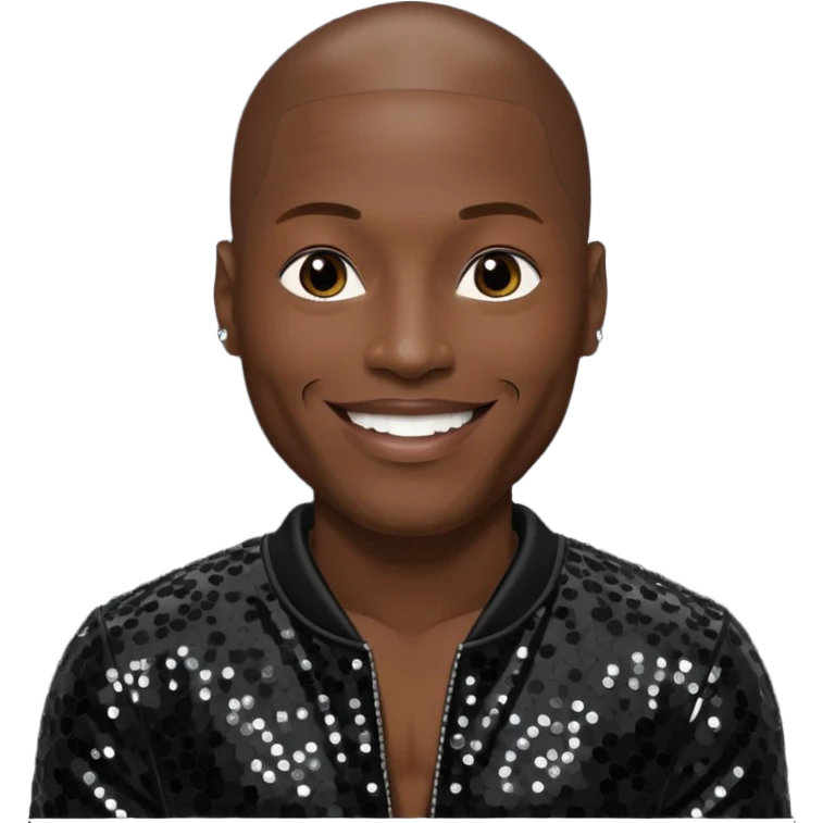 Tyrese Gibson with black sequin outfit emoji