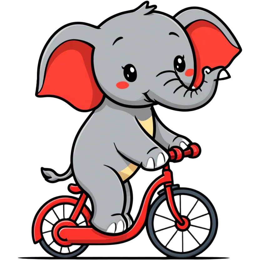 elephant riding a bicycle emoji