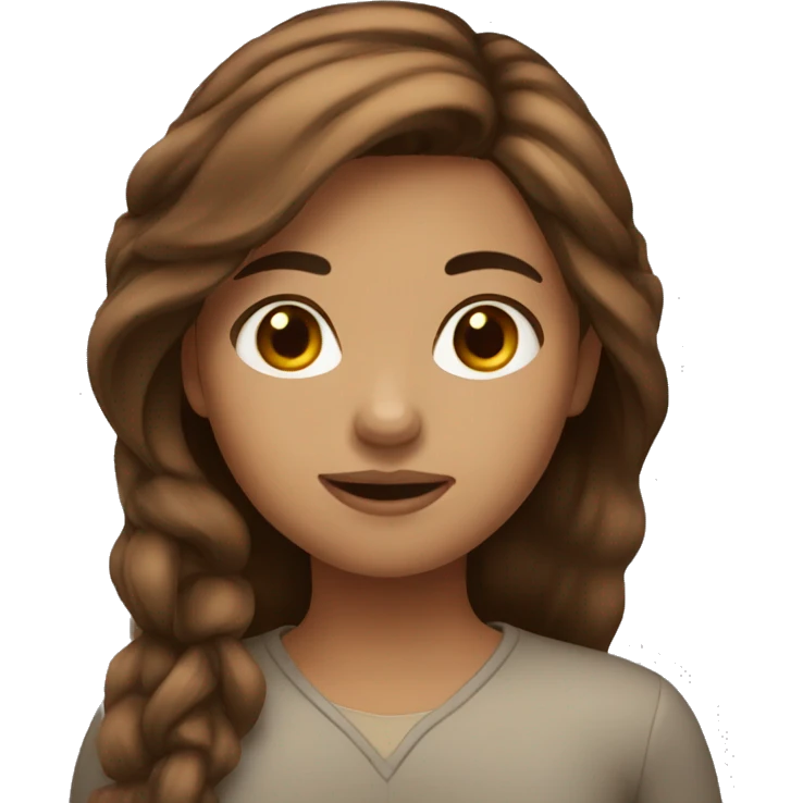 Girl Brown hair  emoji