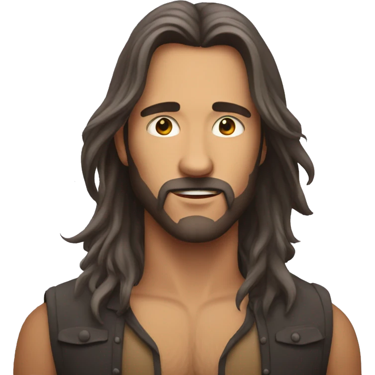 mysterious solo with long hair emoji
