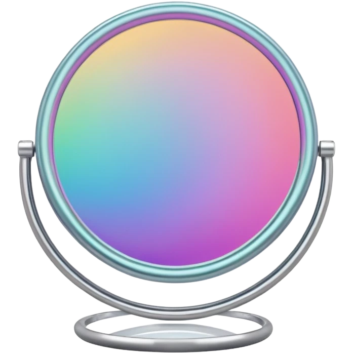 Iridescent makeup mirror emoji