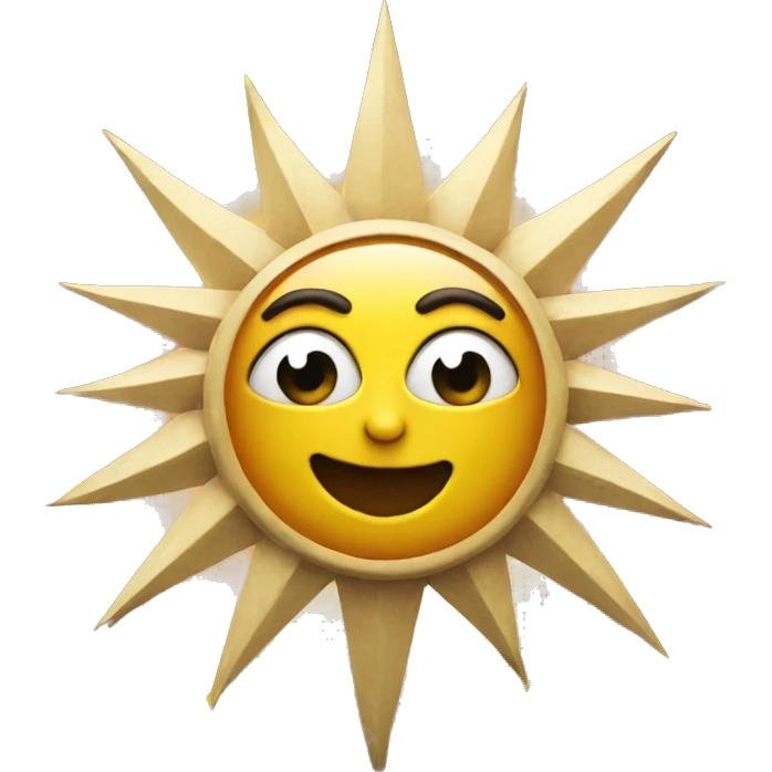 Star with the face of the Sun emoji  emoji