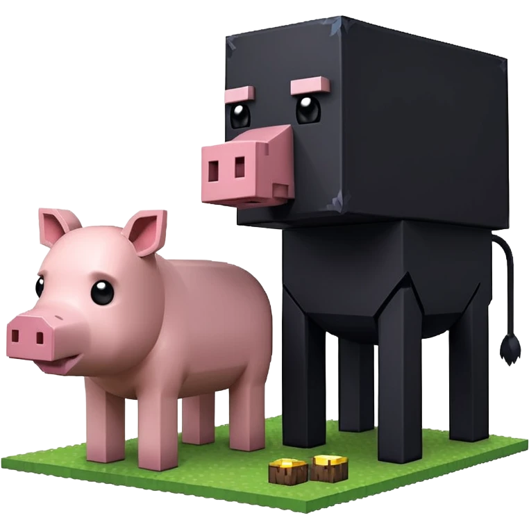 enderman minecraft chevauchant un cochon (clash royale emoji