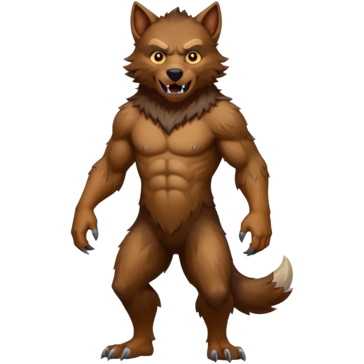 Create an emoji of Werewolf full bodied emoji