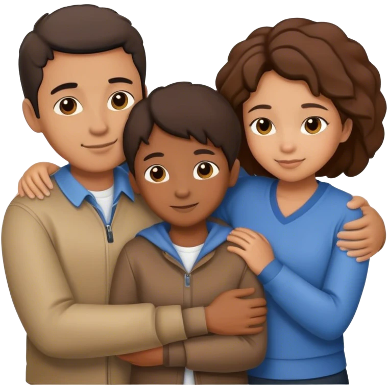 family hugging emoji