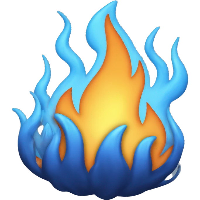 blue fire  emoji