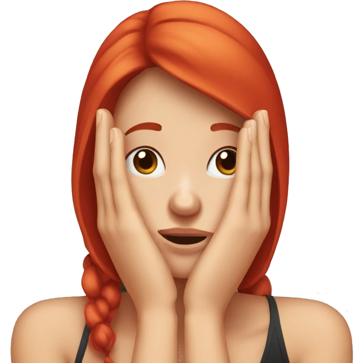 face palm red haired woman  emoji