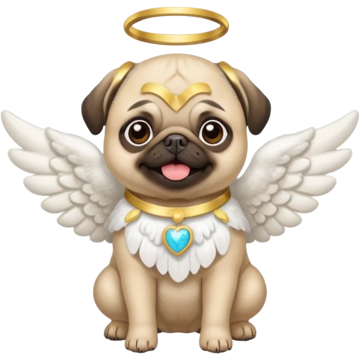 a pug vestido de anjo  emoji