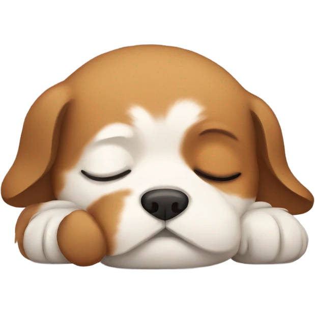 Small dog sleeping emoji