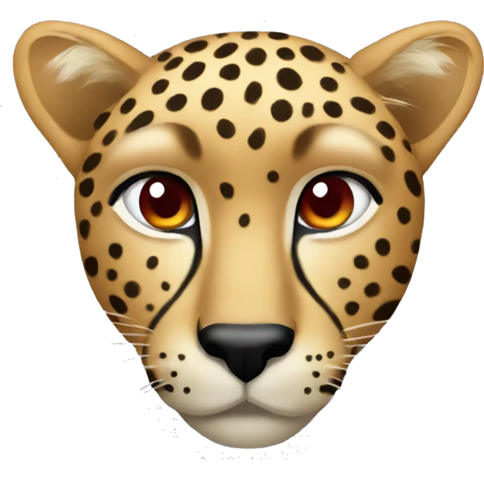 Cheetah with maroon eyes  emoji