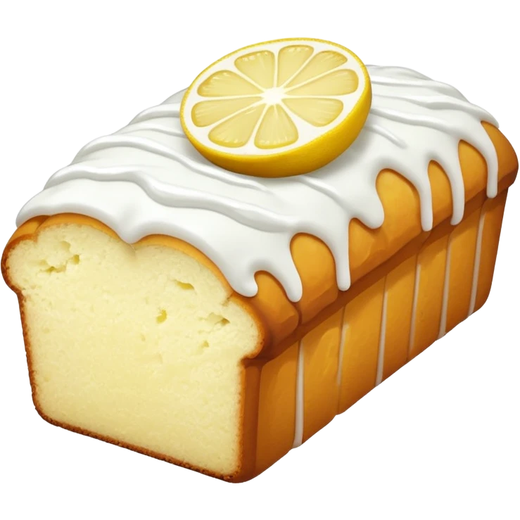Lemon bread with white icing  emoji