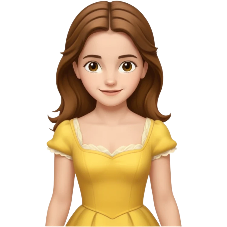 emma watson long hair as belle Cinematic Realistic emoji