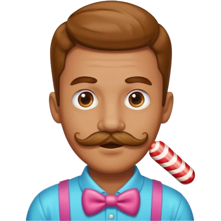 candy mustache man emoji