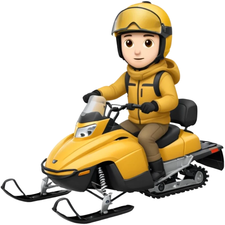 парень на снегоходе emoji