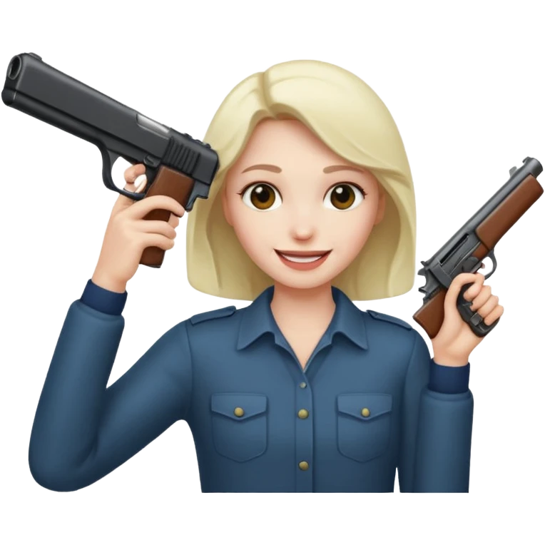 smiling holding a gun to my head  emoji