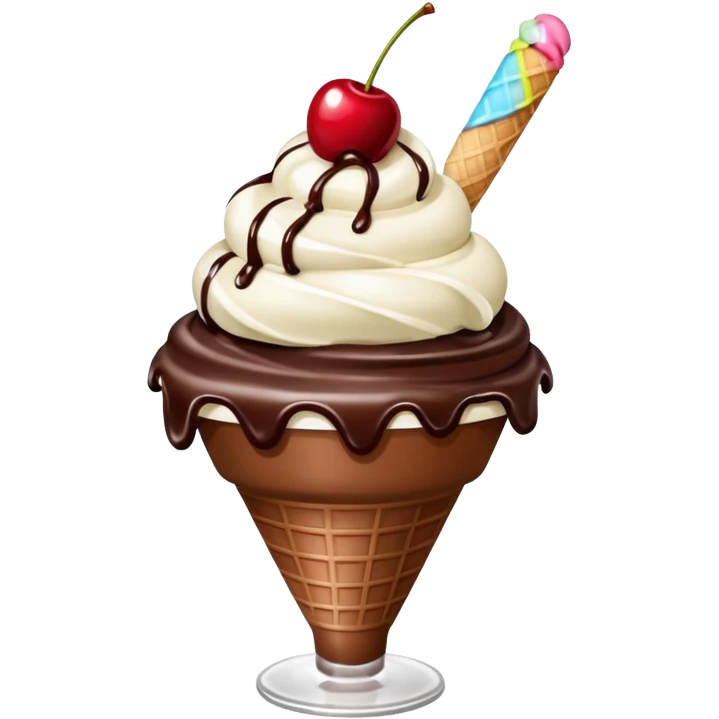 Ice Cream Chocolate Sundae with Cherry


 emoji