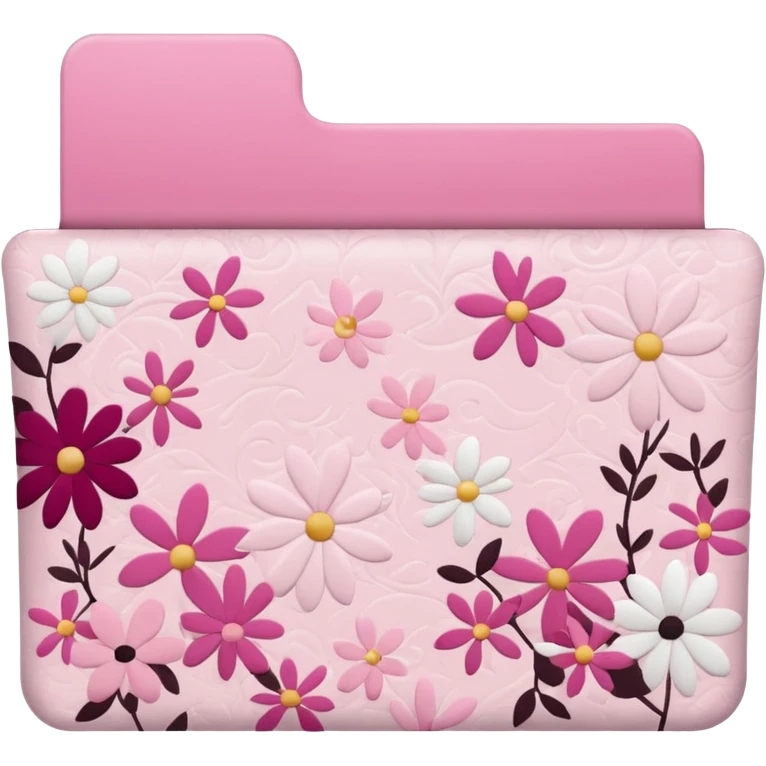 mix light pink dark pink and white girly folder emoji