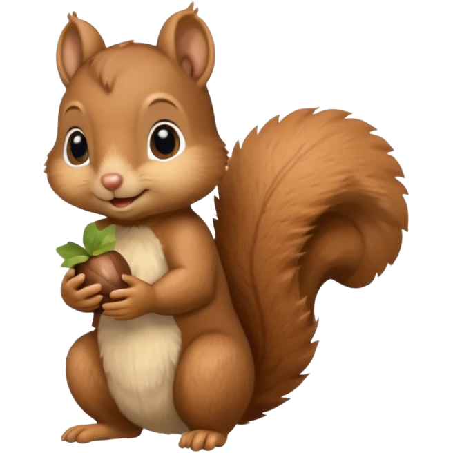 baby squirrel hold a acorn emoji