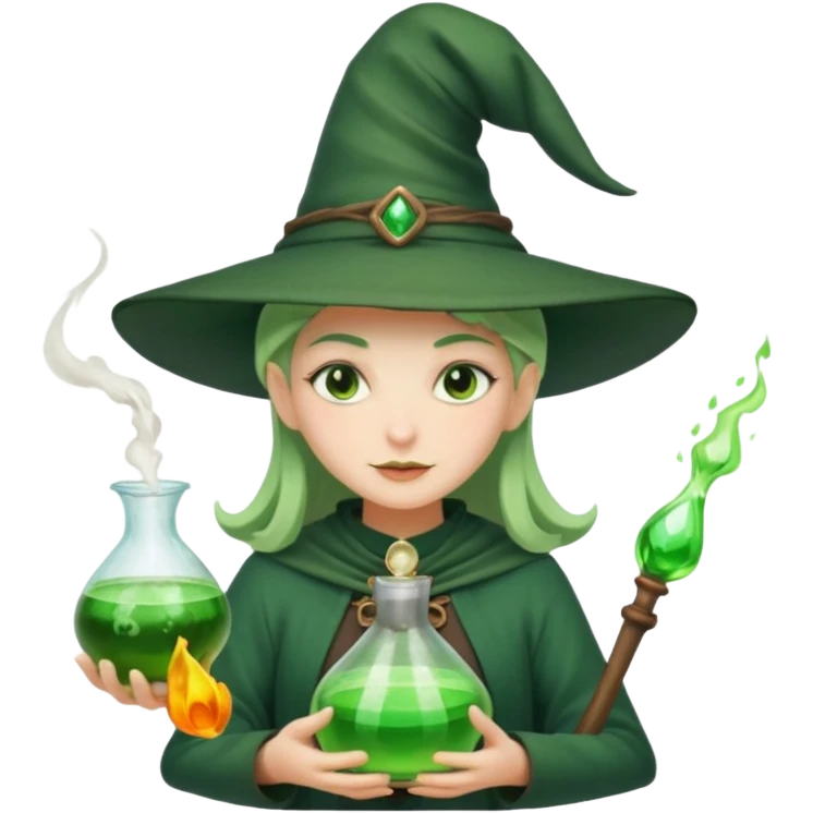 green witch cooking potion emoji