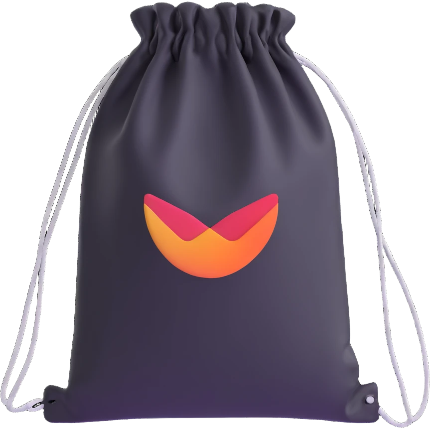 reusable cotton pouch with drawstring closure emoji
