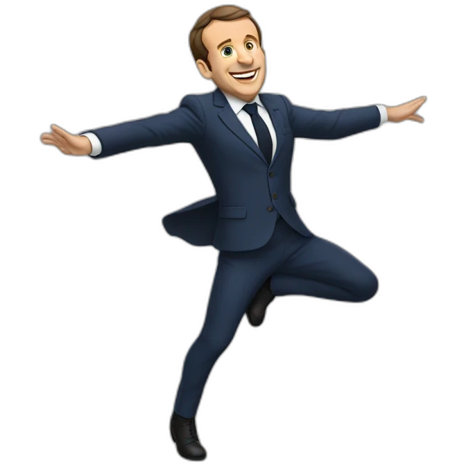 macron qui dance sur le toit de l'élisé emoji