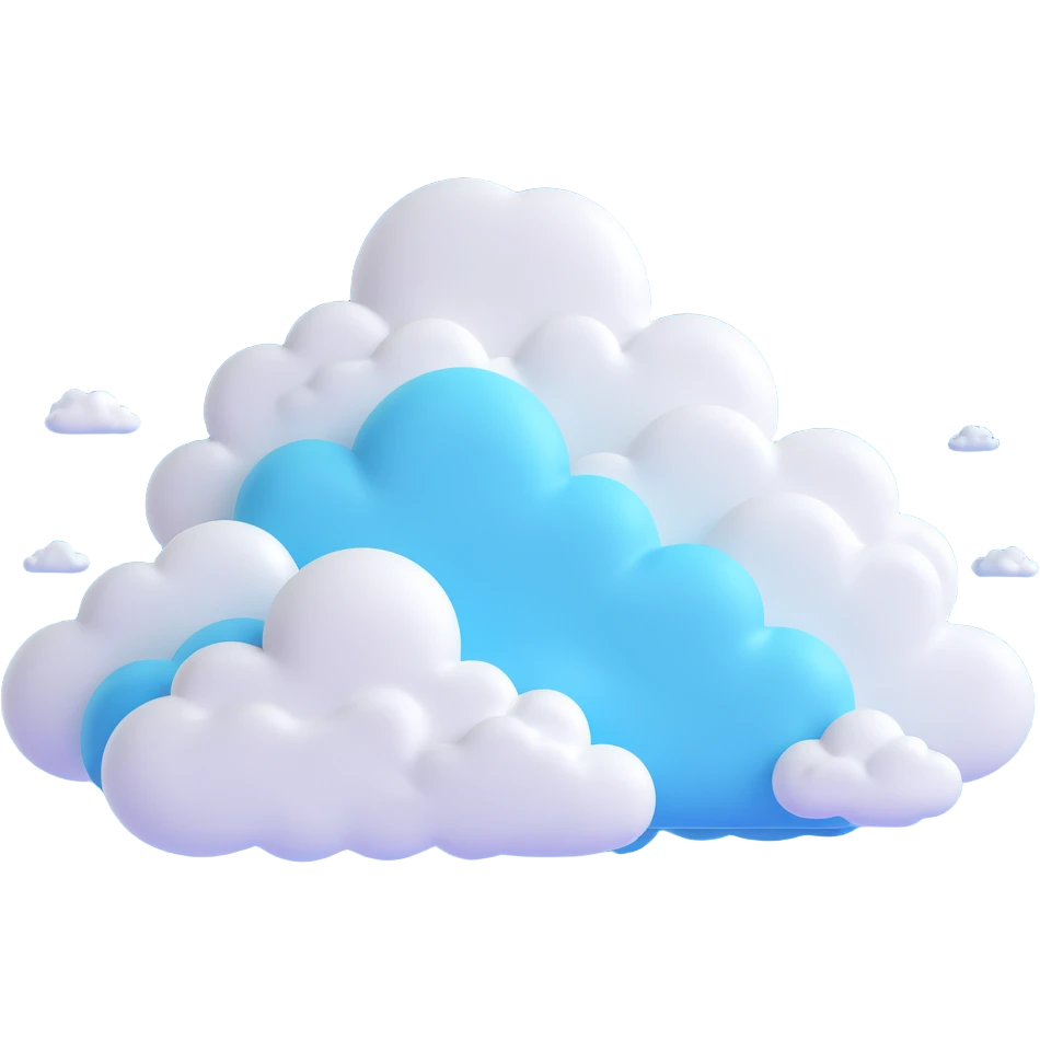 clouds in a blue sky emoji