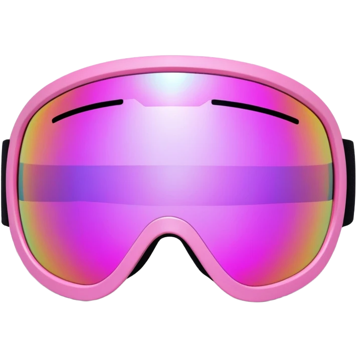 futuristic pink ski visor sunglasses, Y2K fashion, oversized lens emoji