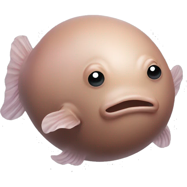 brown inflated blobfish with swirl top emoji