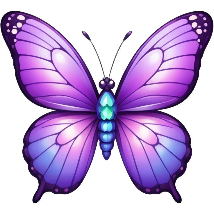 purple butterfly with bow emoji