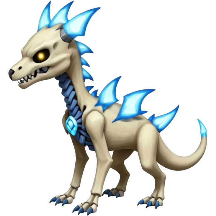 Skeletal Manectric-Marowak-Duskul-Electrike-Fakémon-hybrid-creature (full body)  emoji
