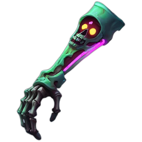 Neon Zombie skeleton fox pirate prosthetic arm  emoji