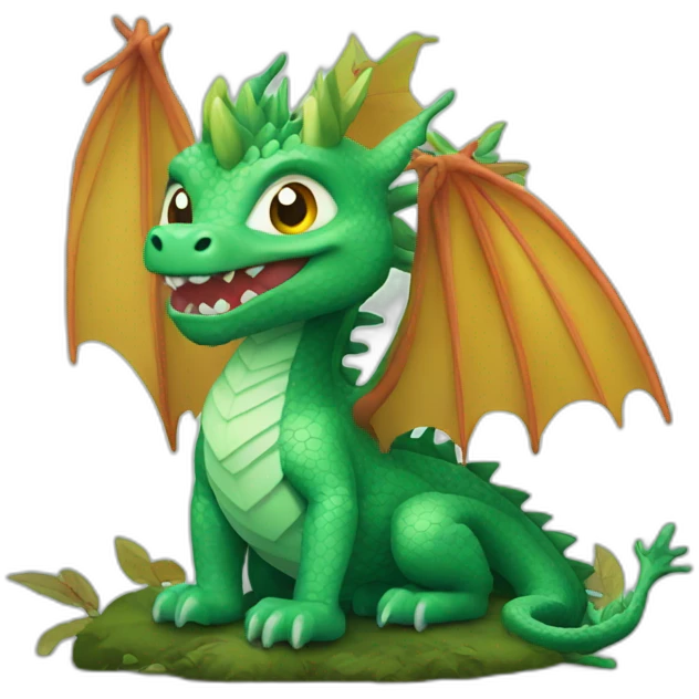 New Year's dragon in the forest emoji