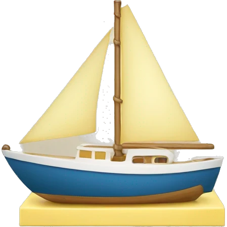 sail boat on butter block emoji