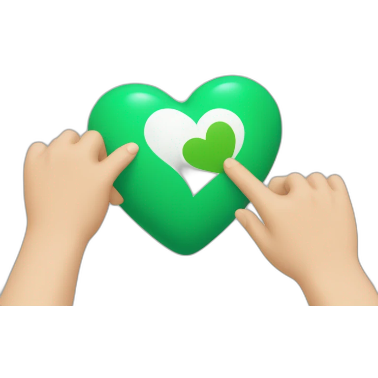 Green-heart-with-white-bandage-and-hand emoji