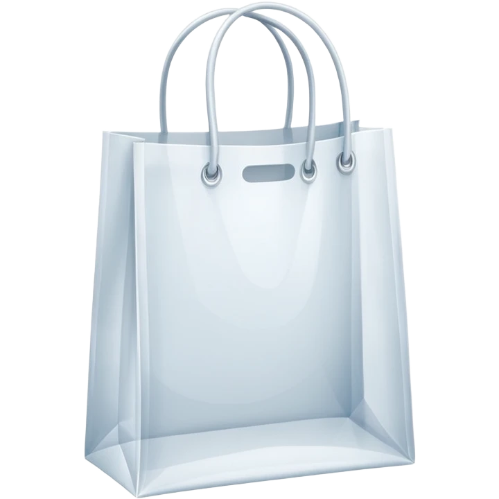 a polythene bag with handles in a simple vector style emoji