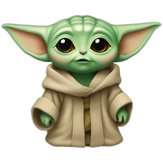 Baby yoda fanning emoji