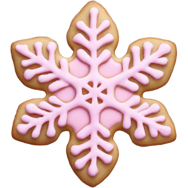 light pink snowflake cookie emoji