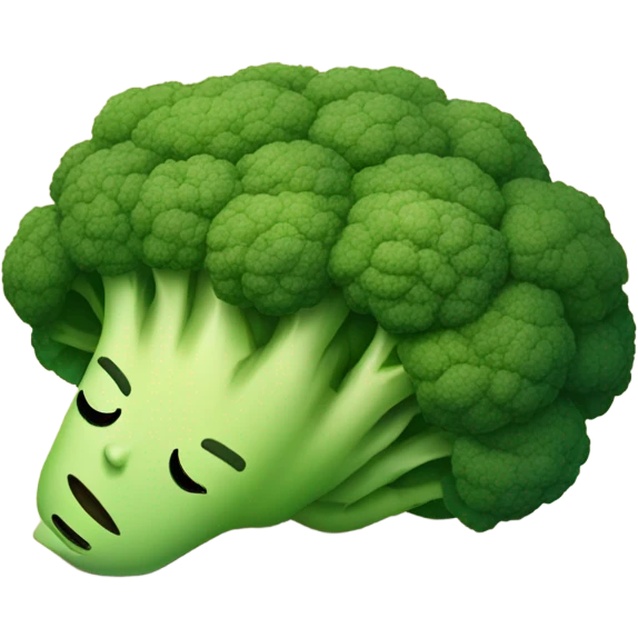 Sleeping broccoli  emoji
