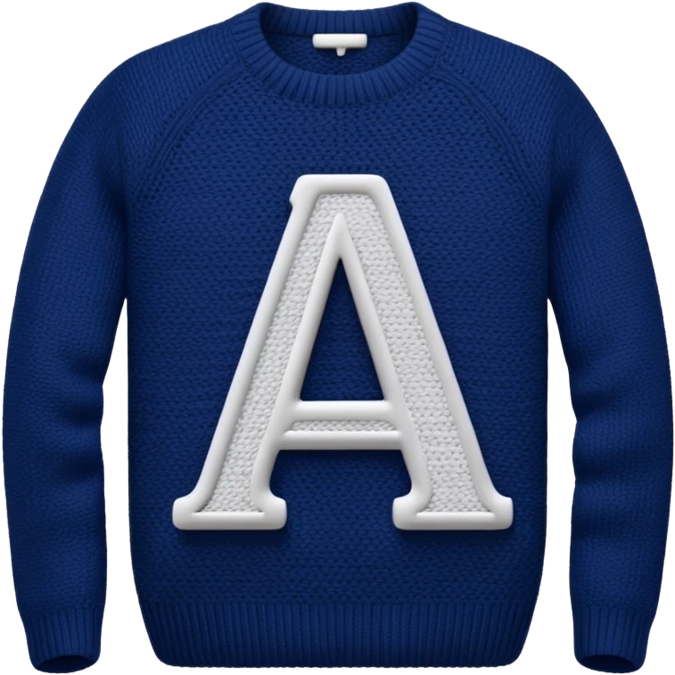 blue sweater with letter A on it emoji