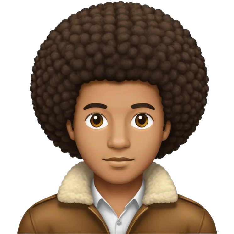 Black man with afro emoji
