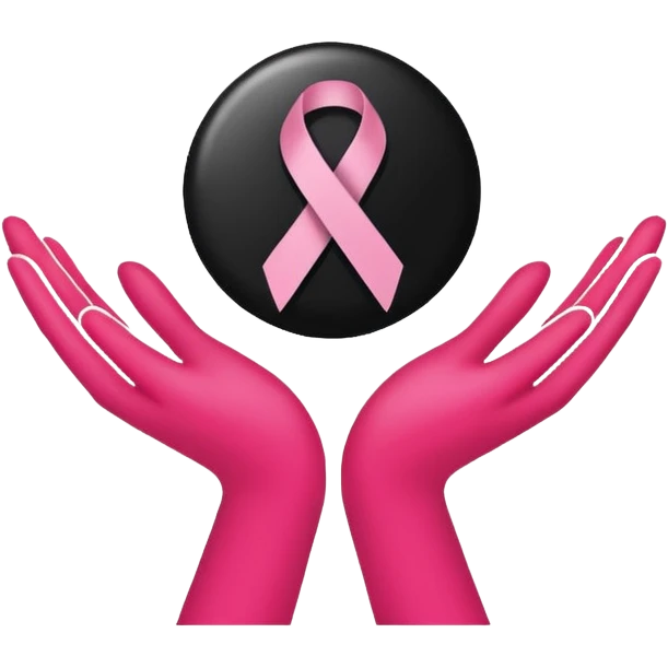 I want a black World Cancer Day logo emoji emoji