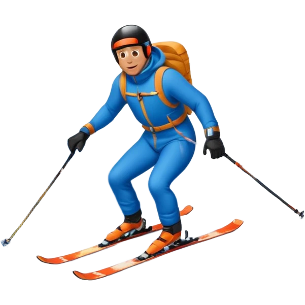 Man Skiing Background Matterhorn emoji