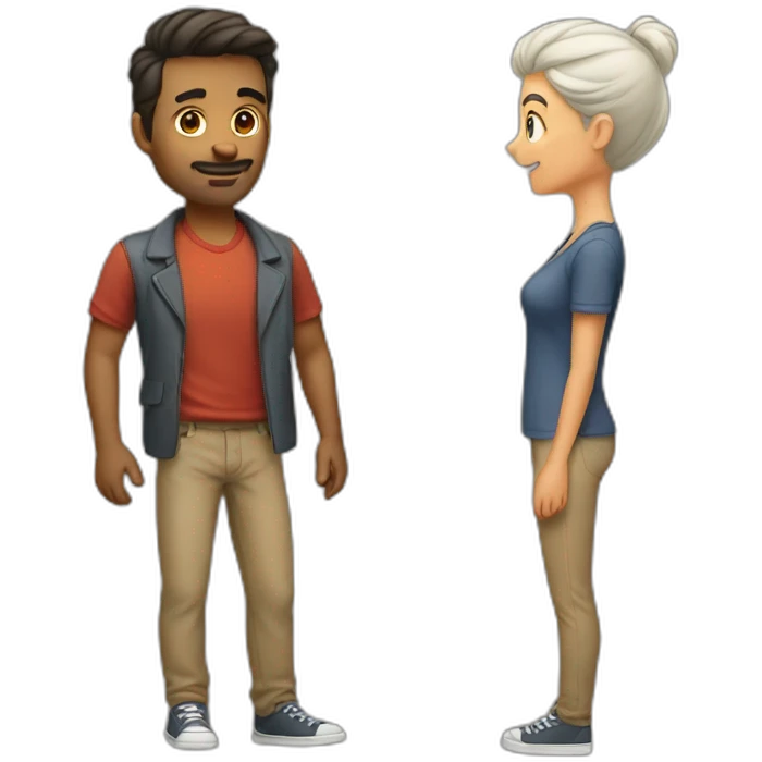 Man turning in a woman emoji