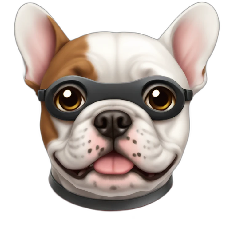 frenchie dog superhero emoji
